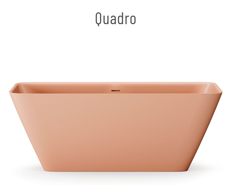 QUADRO iseseisev kivivann 1590x700xh-610mm, CastStone läikivad viimistlused- valge, clay/terrakota, fog/hallikasroheline